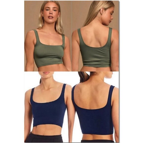 NWT Free People Scoop Neck Crop Top Size XS / Small - Picture 1 of 8